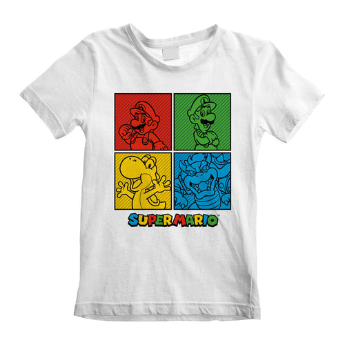 SUPER MARIO - QUADRATE - KINDER T-SHIRT