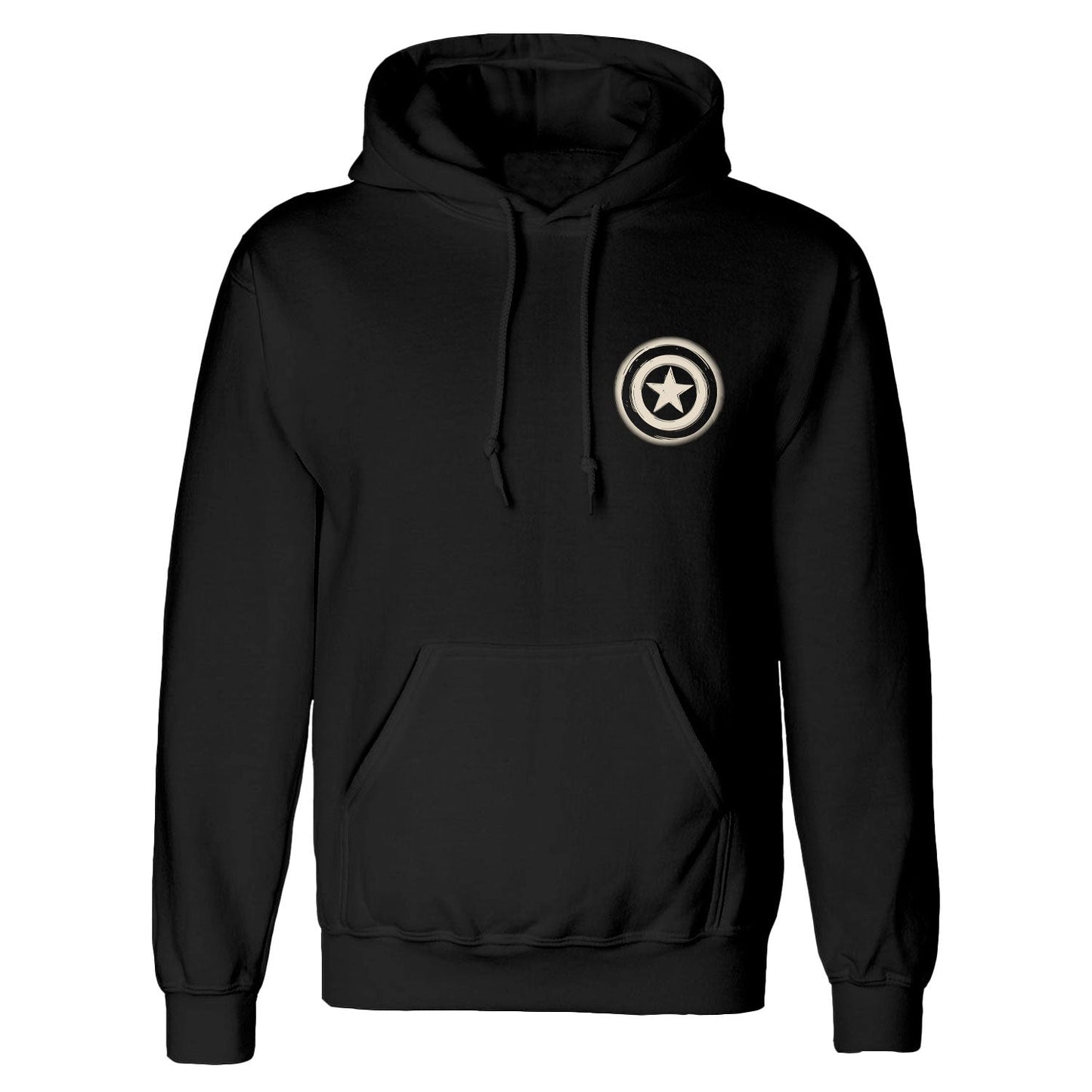 MARVEL COMICS - CAPTAIN AMERICA LINOCUT VORDERSEITE UND RÜCKSEITE DRUCK - HOODIE