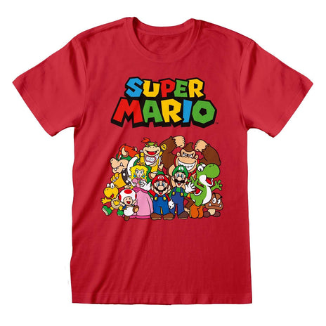 SUPER MARIO BROS - GRUPO DE PERSONAJES PRINCIPALES - CAMISETA