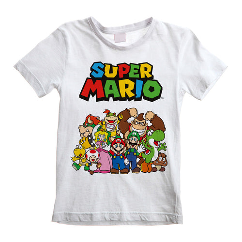 SUPER MARIO - ZEICHEN KINDER T-SHIRT