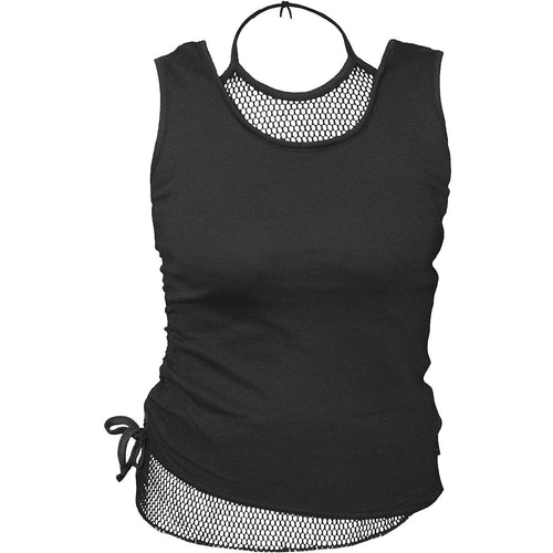 SPIRAL - GOTHIC ROCK - 2IN1 NECK TIE MESH TOP SCHWARZ