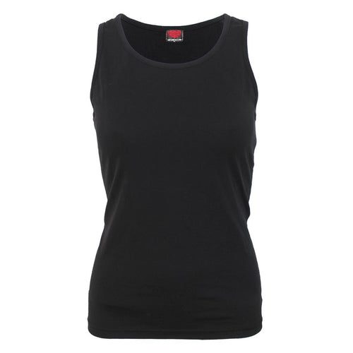 SPIRALE - URBAN FASHION - RAZOR BACK TOP SCHWARZ