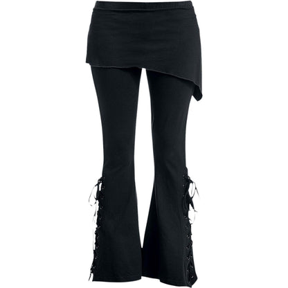 URBAN FASHION - 2in1 Boot-Cut Leggings with Micro Slant Skirt - Spiral USA