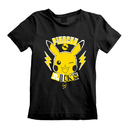 POKEMON - PIKACHU ROCKS - KINDER T-SHIRT