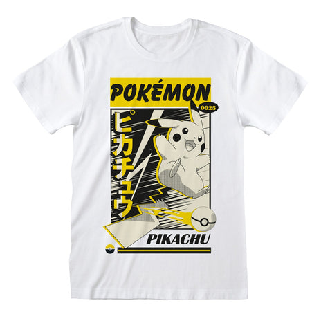 POKEMON - PIKACHU FULMINE KATAKANA - MAGLIETTA