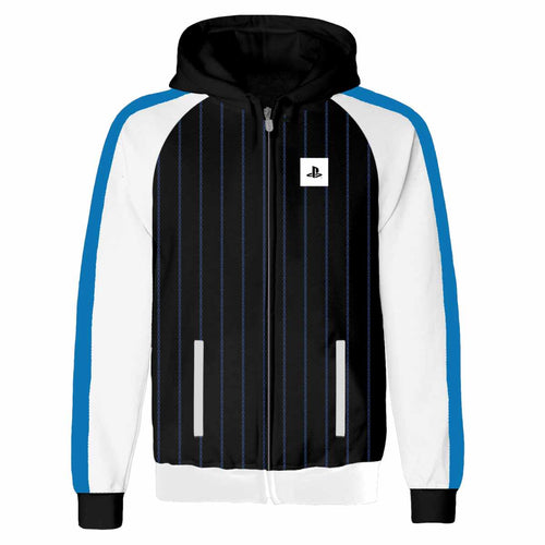 PLAYSTATION - GESTREIFTES LOGO - KAPUZENPULLOVER MIT REISSVERSCHLUSS