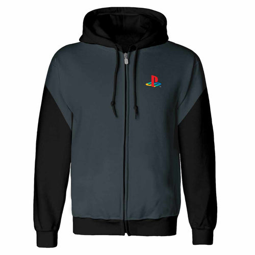 PLAYSTATION - KLASSISCHES LOGO - PULLOVER MIT KAPUZE UND REISSVERSCHLUSS