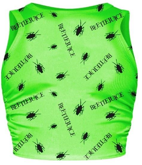 Beetlejuice - Repeat - Womens Ruched Side Cropped Vest