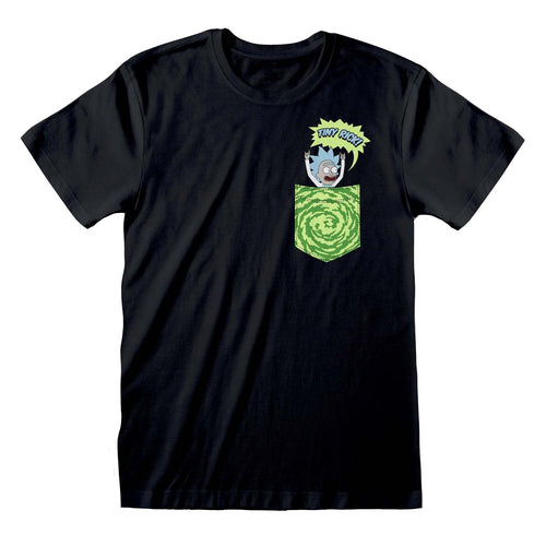 RICK AND MORTY - TINY POCKET RICK - T-SHIRT