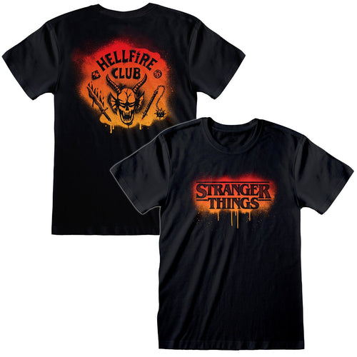 STRANGER THINGS - SPRAY PAINT HELLFIRE - T-SHIRT