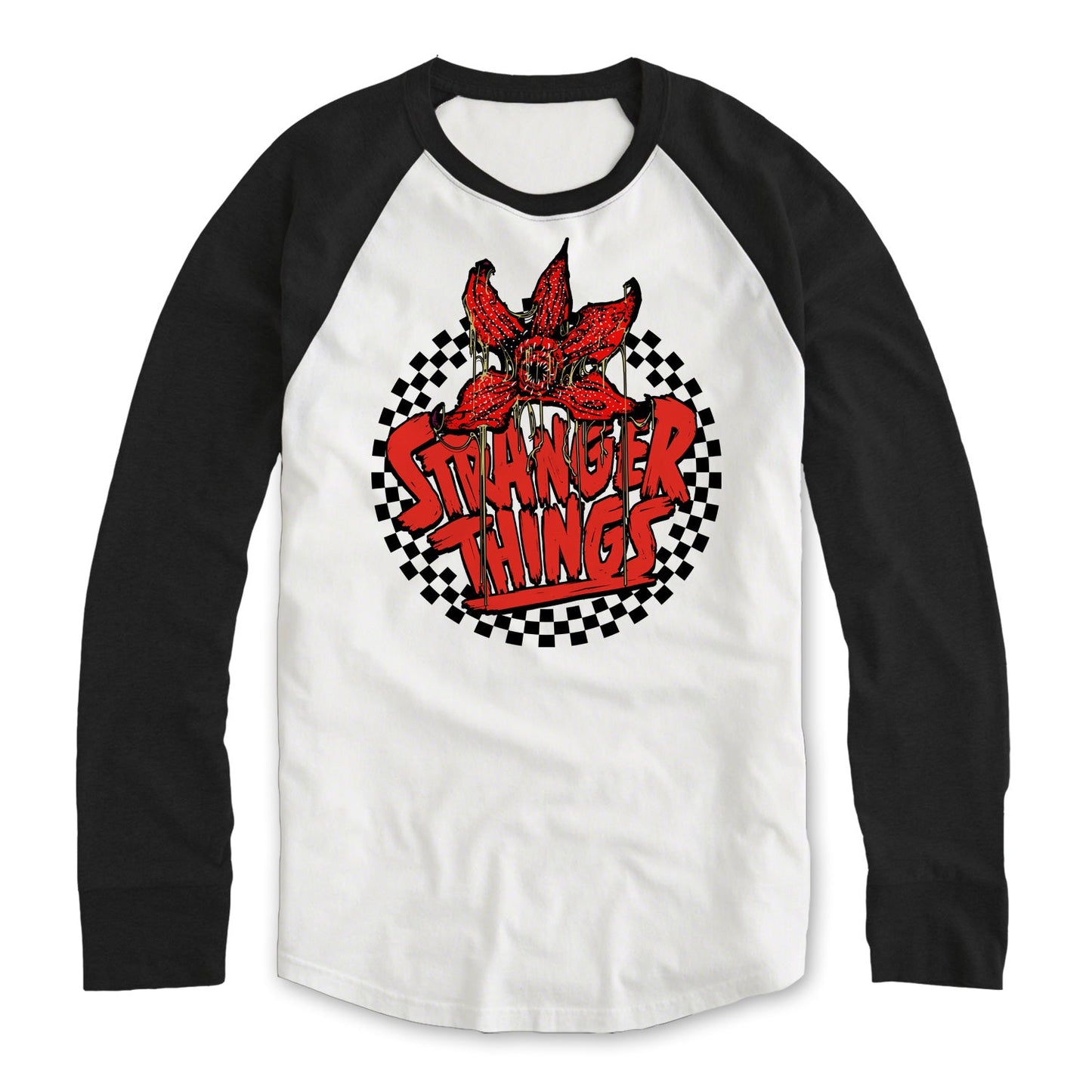 STRANGER THINGS - CHECKERED CIRCLE LS - LONG SLEEVE BASEBALL