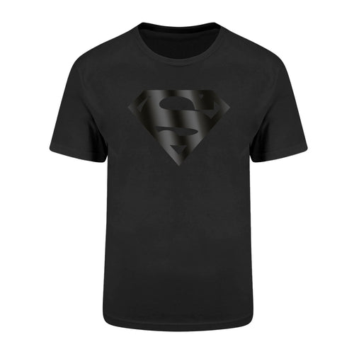 SUPERMAN - SCHWARZ AUF SCHWARZ - T-SHIRT