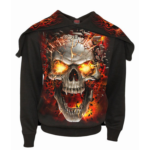 SPIRALE - SKULL BLAST - SPLIT ZIP HOODIE