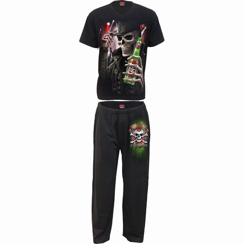 SPIRALE - TRIPLE 6 - 4ER PYJAMA-SET FÜR MÄNNER IM GOTHIC-STIL