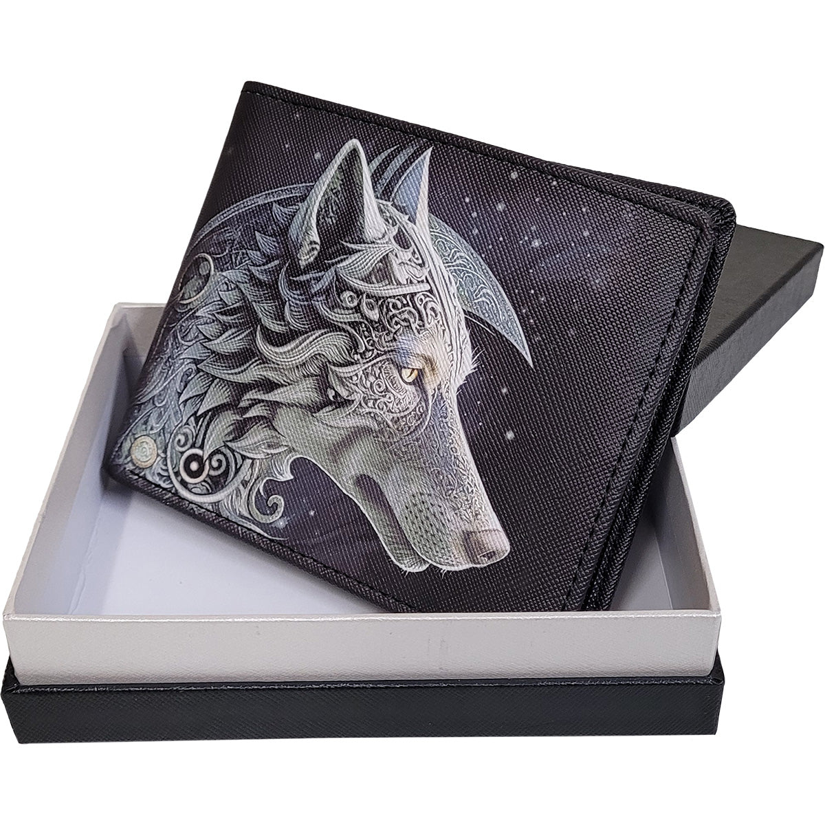 SPIRAL - CELTIC WOLF - BIFOLD WALLET WITH RFID BLOCKING AND GIFT BOX