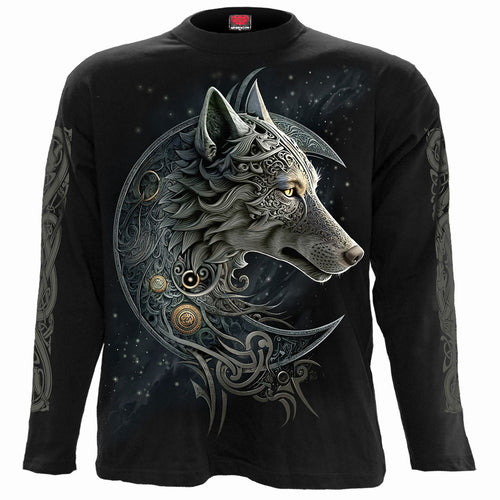 SPIRALE - KELTISCHER WOLF - LANGARM-T-SHIRT