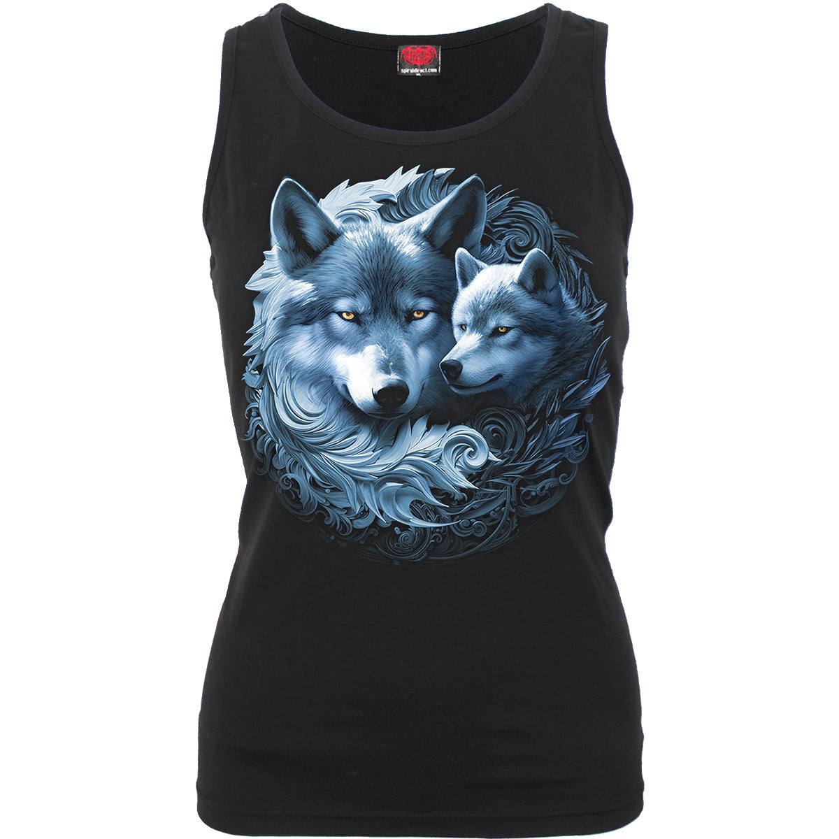 SPIRAL - WOLF GUARDIAN - Razor Back Top Black