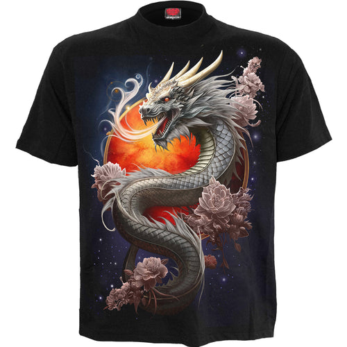 SPIRAL - SUN DRAGON - Front Print T-Shirt Schwarz