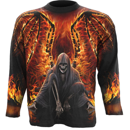 SPIRAL - FLAMING DEATH - ALLOVER LONGSLEEVE T-SHIRT