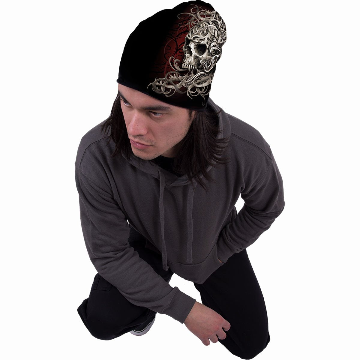 SPIRAL - SKULL SHOULDER WRAP - LIGHT COTTON BEANIES