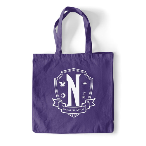MITTWOCH - NEVERMORE - LILA TOTE TASCHE