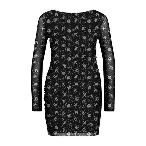 THE NIGHTMARE BEFORE CHRISTMAS - AOP SKULLS - DAMEN NETZKLEID