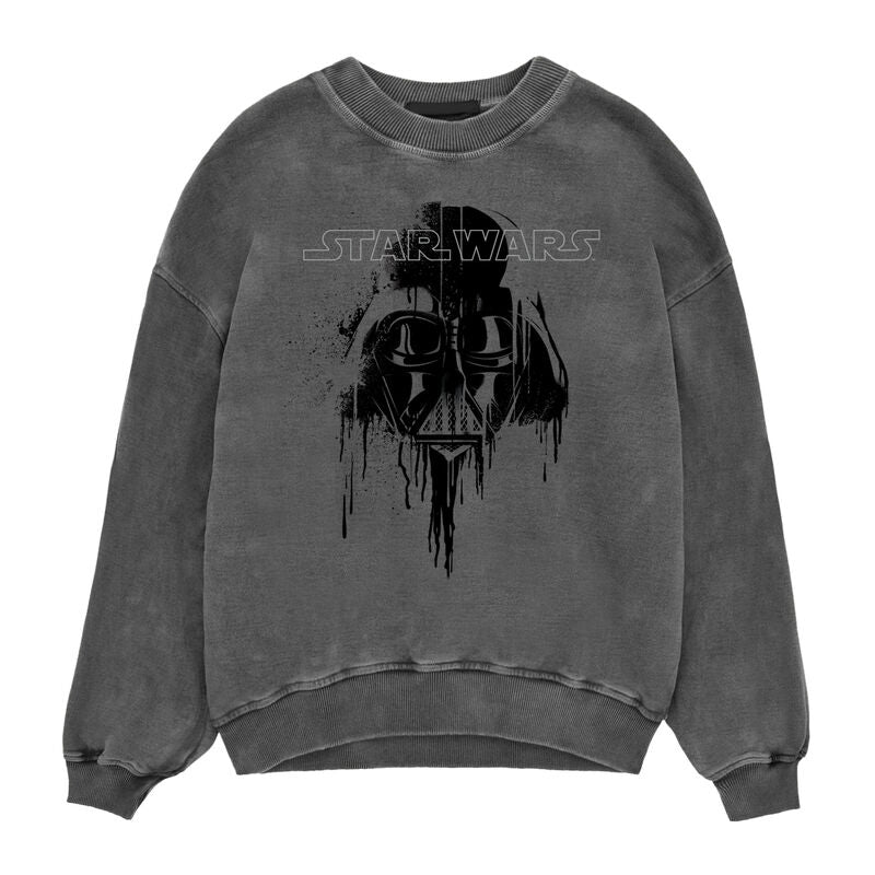 Star Wars - Dripping Darth Vader - Acid Wash Sweatshirt - Sweatshirt Charcoal Acid Wash