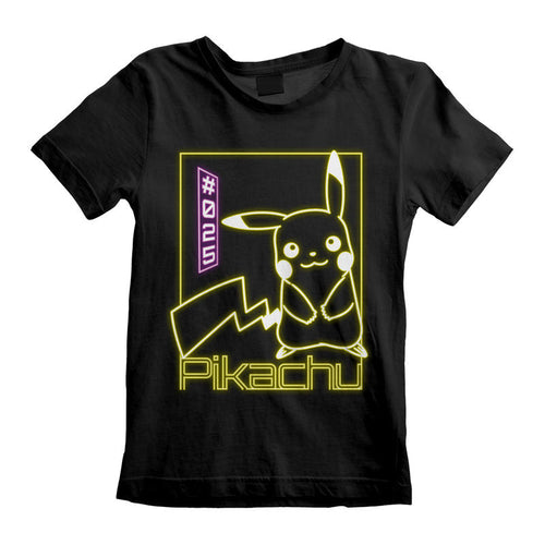 POKEMON - PIKACHU NEON - KINDER T-SHIRT