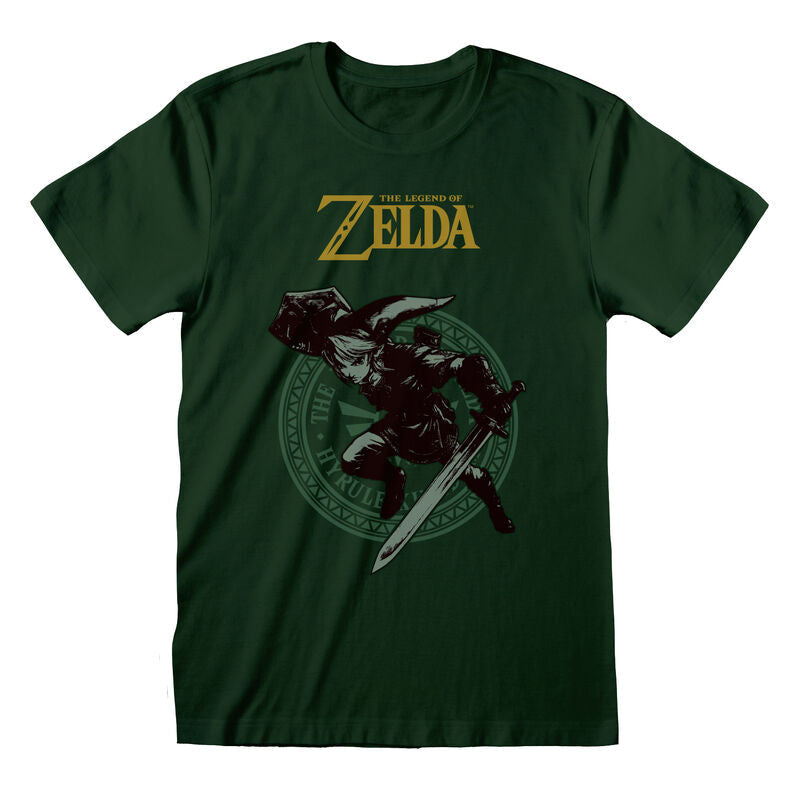 Nintendo Legend Of Zelda - Link Pose - T-Shirt Green