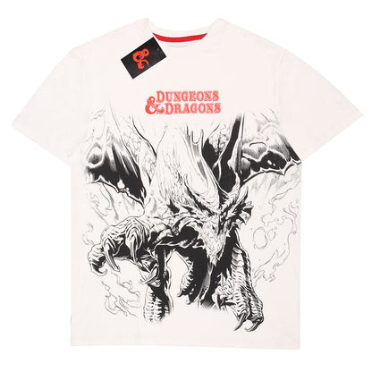 Dungeons and Dragons - Dragon Oversized Print - Super Heroes Collection - Unisex Ecru T-Shirt
