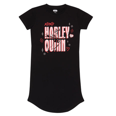 BATMAN - HARLEY QUINN TEXTO JUMBO - VESTIDO CAMISETA