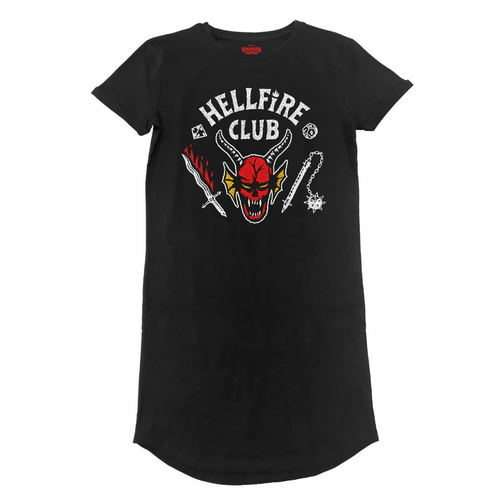 STRANGER THINGS - HELLFIRE CLUB - T-SHIRT KLEID