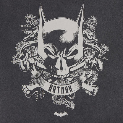 Batman - Skull Crest Acid Wash - Super Heroes Collection - Unisex Acid Wash T-Shirt