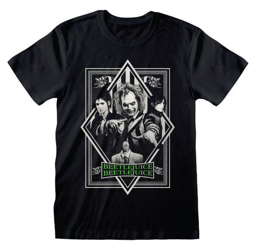 BEETLEJUICE 2 - SCHWARZ-WEISSES POSTER EINFARBIG - T-SHIRT