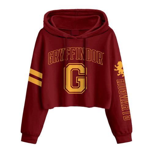 HARRY POTTER - COLLEGE STYLE GRYFFINDOR - CROPPED HOODIE